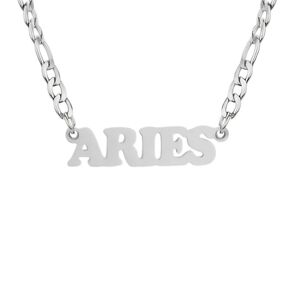 Aries Necklace Zodiac Stainless Steel